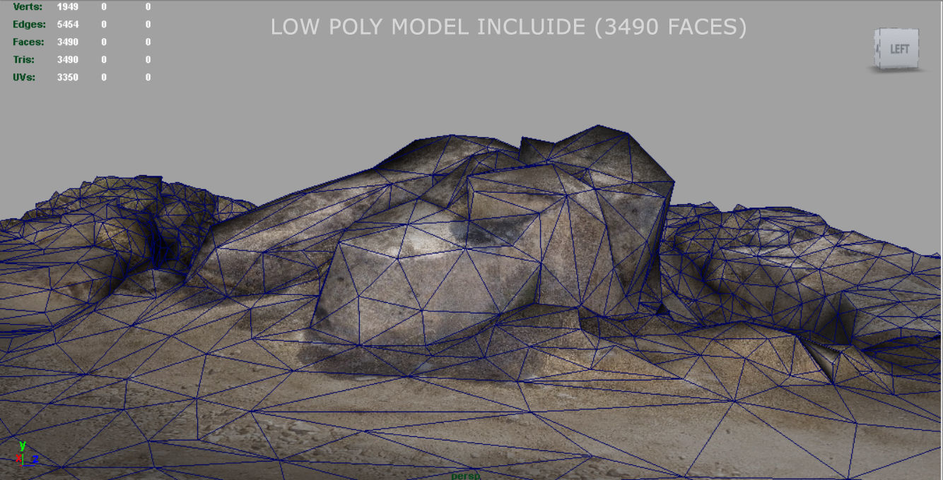 ROCK 26 Low-poly 3D model_7