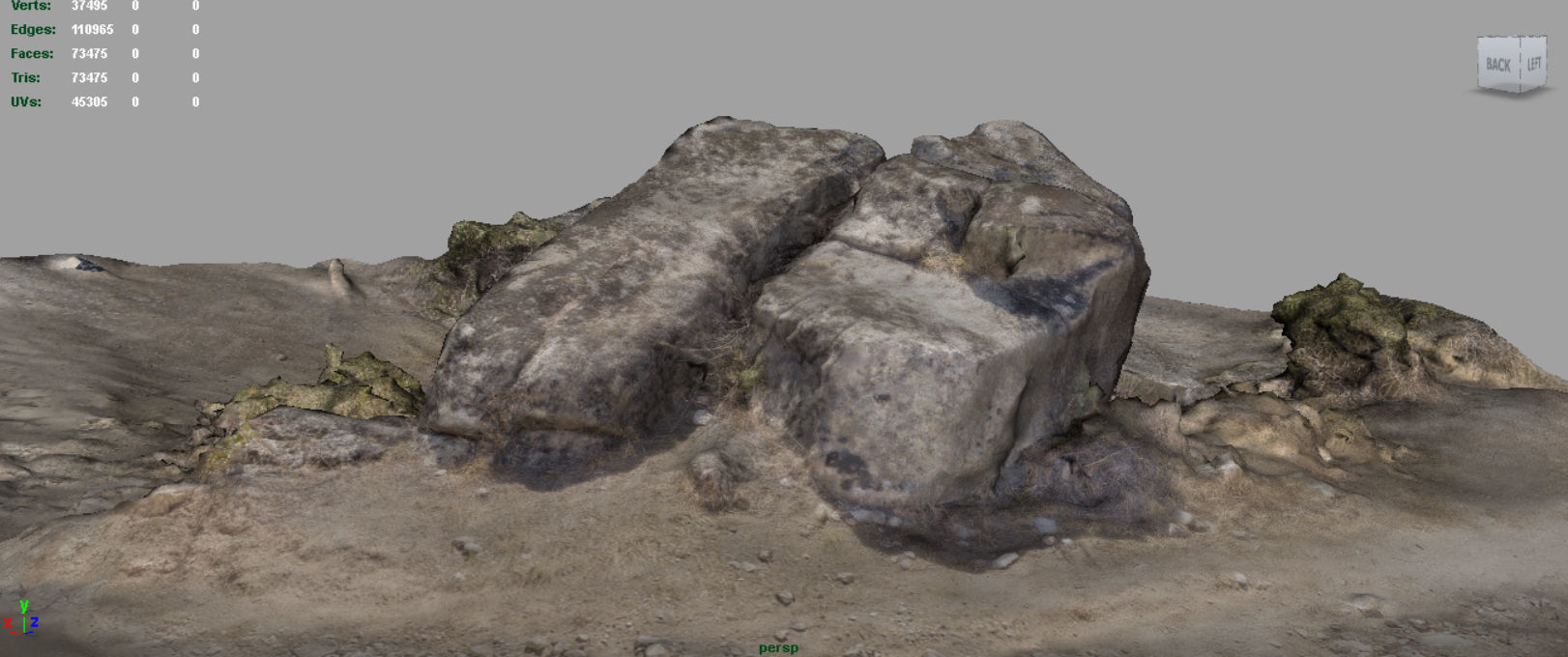 ROCK 26 Low-poly 3D model_3