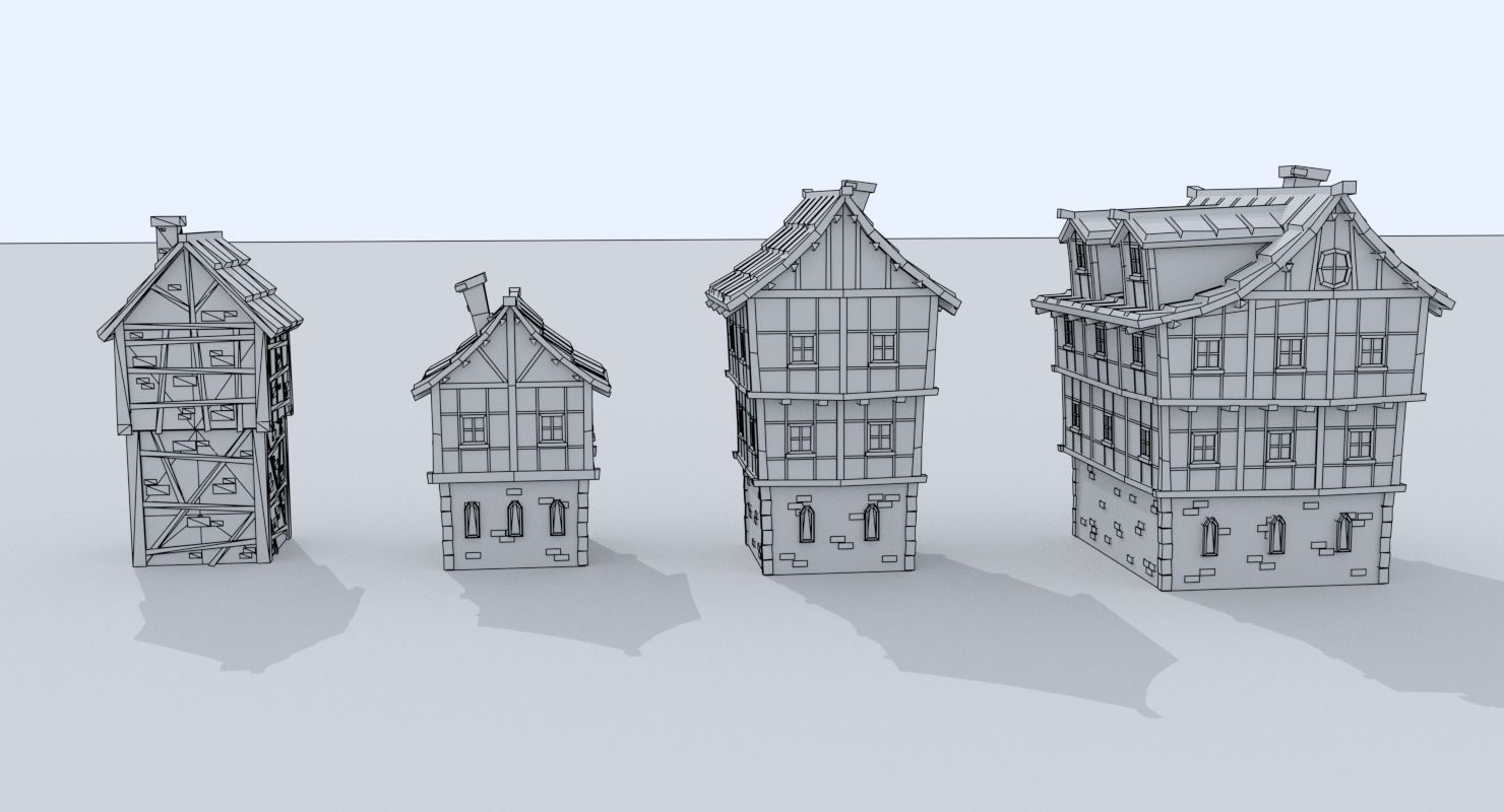 Medieval City Pack Low-poly 3D model_79
