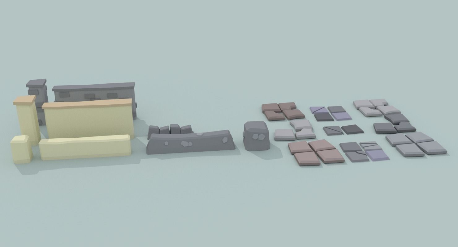 Medieval City Pack Low-poly 3D model_68