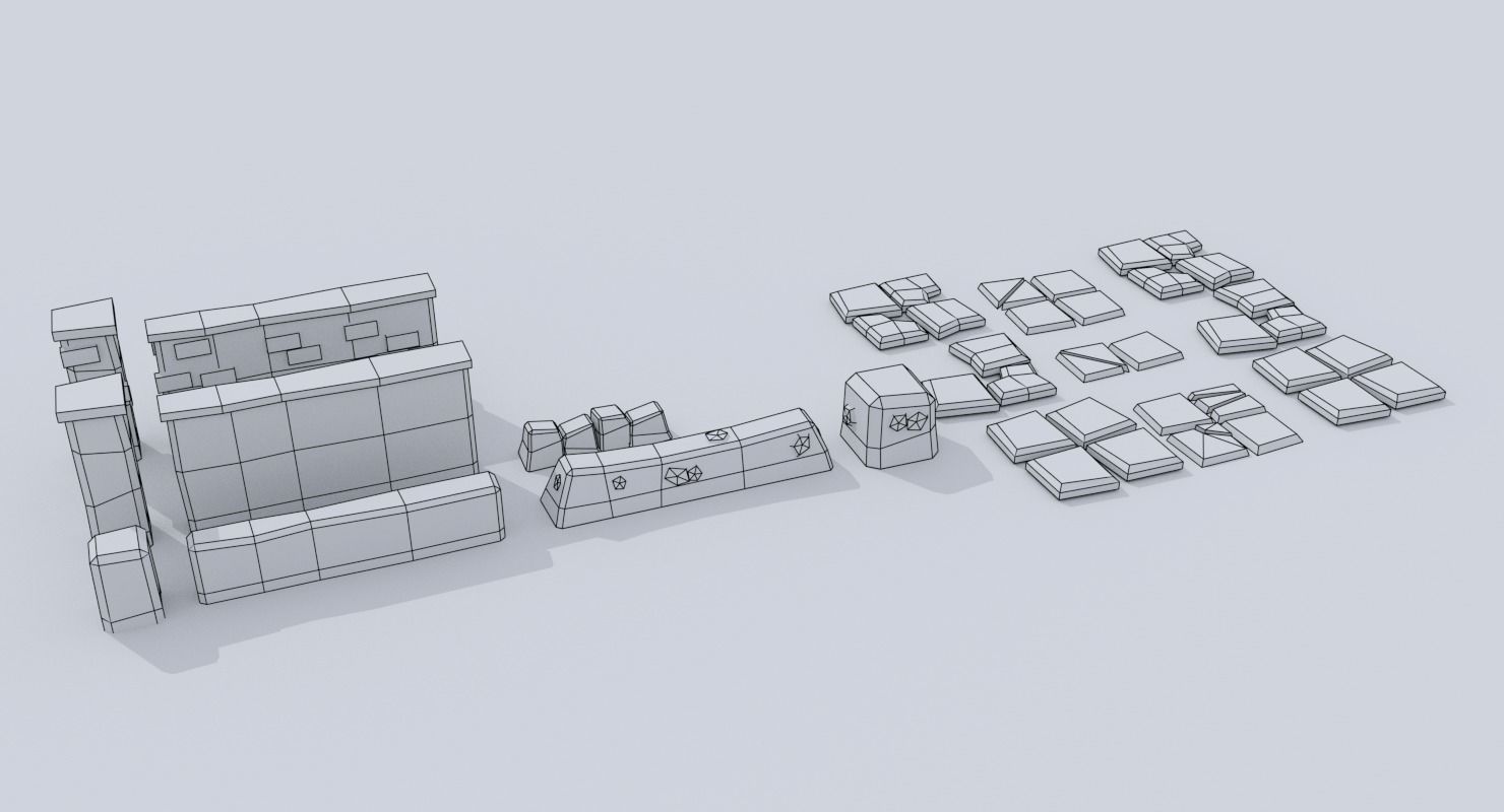 Medieval City Pack Low-poly 3D model_115