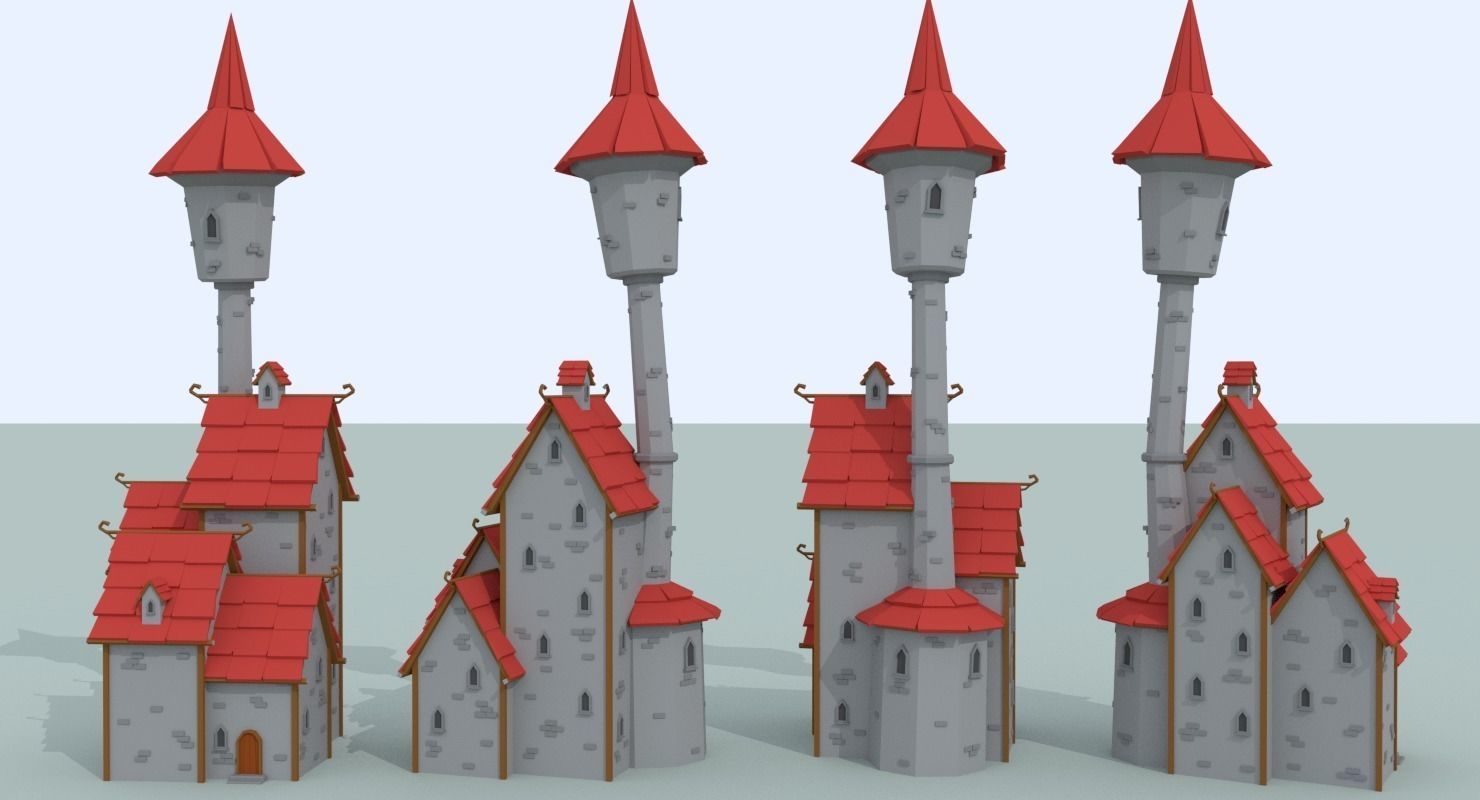 Medieval City Pack Low-poly 3D model_17