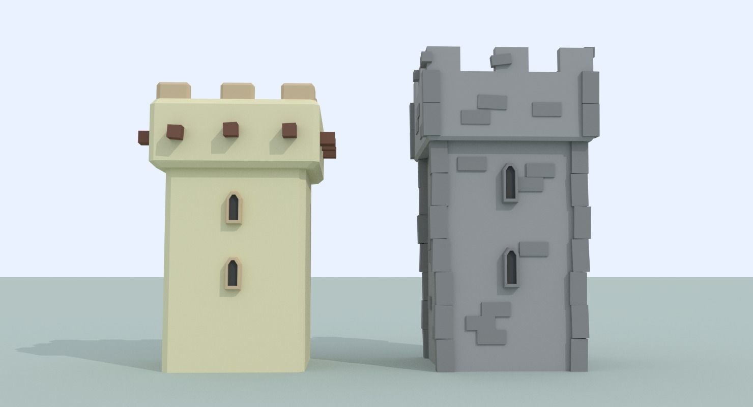 Medieval City Pack Low-poly 3D model_10