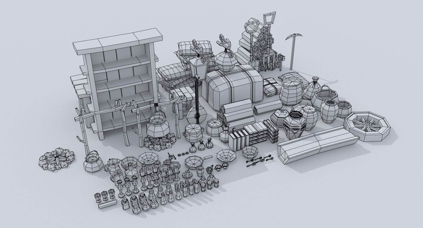 Medieval City Pack Low-poly 3D model_112