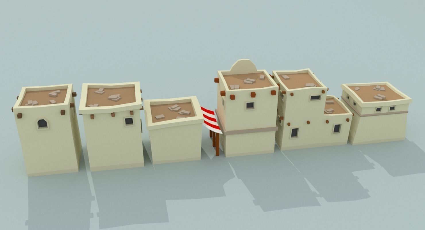 Medieval City Pack Low-poly 3D model_8