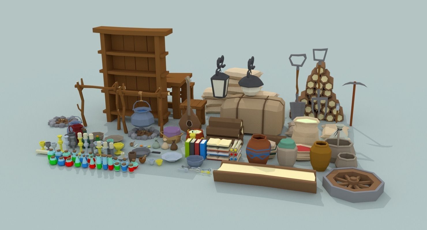 Medieval City Pack Low-poly 3D model_55