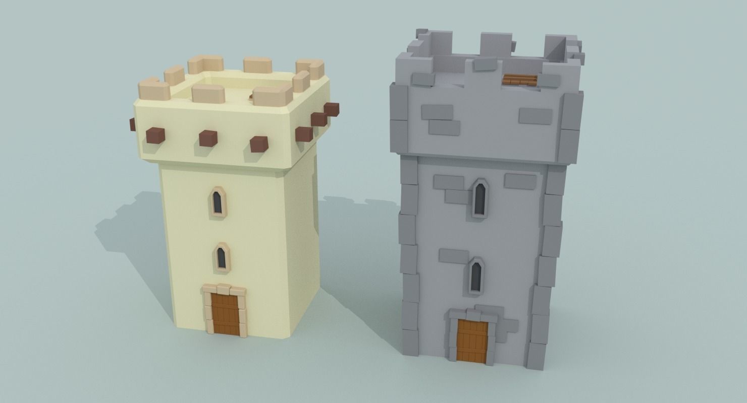 Medieval City Pack Low-poly 3D model_9