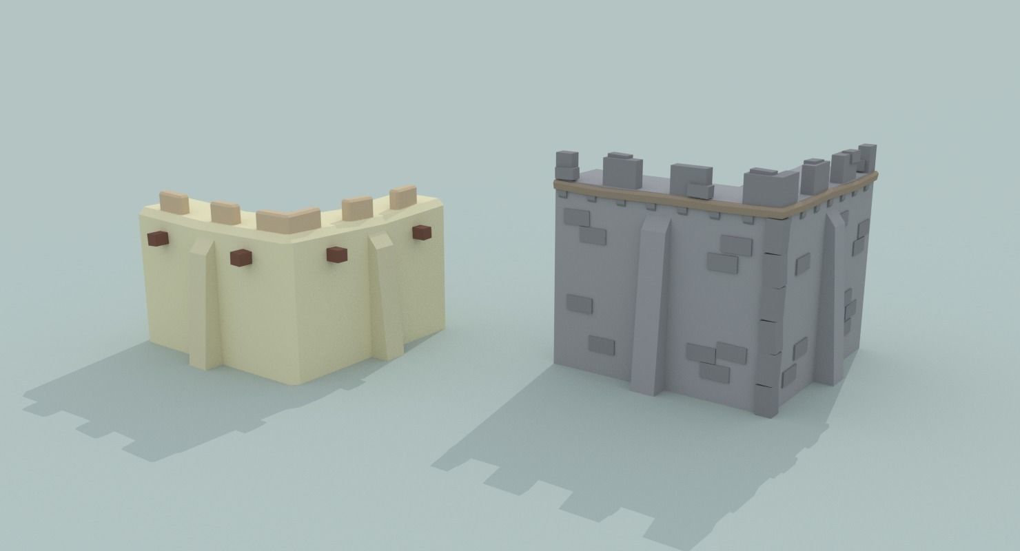 Medieval City Pack Low-poly 3D model_13