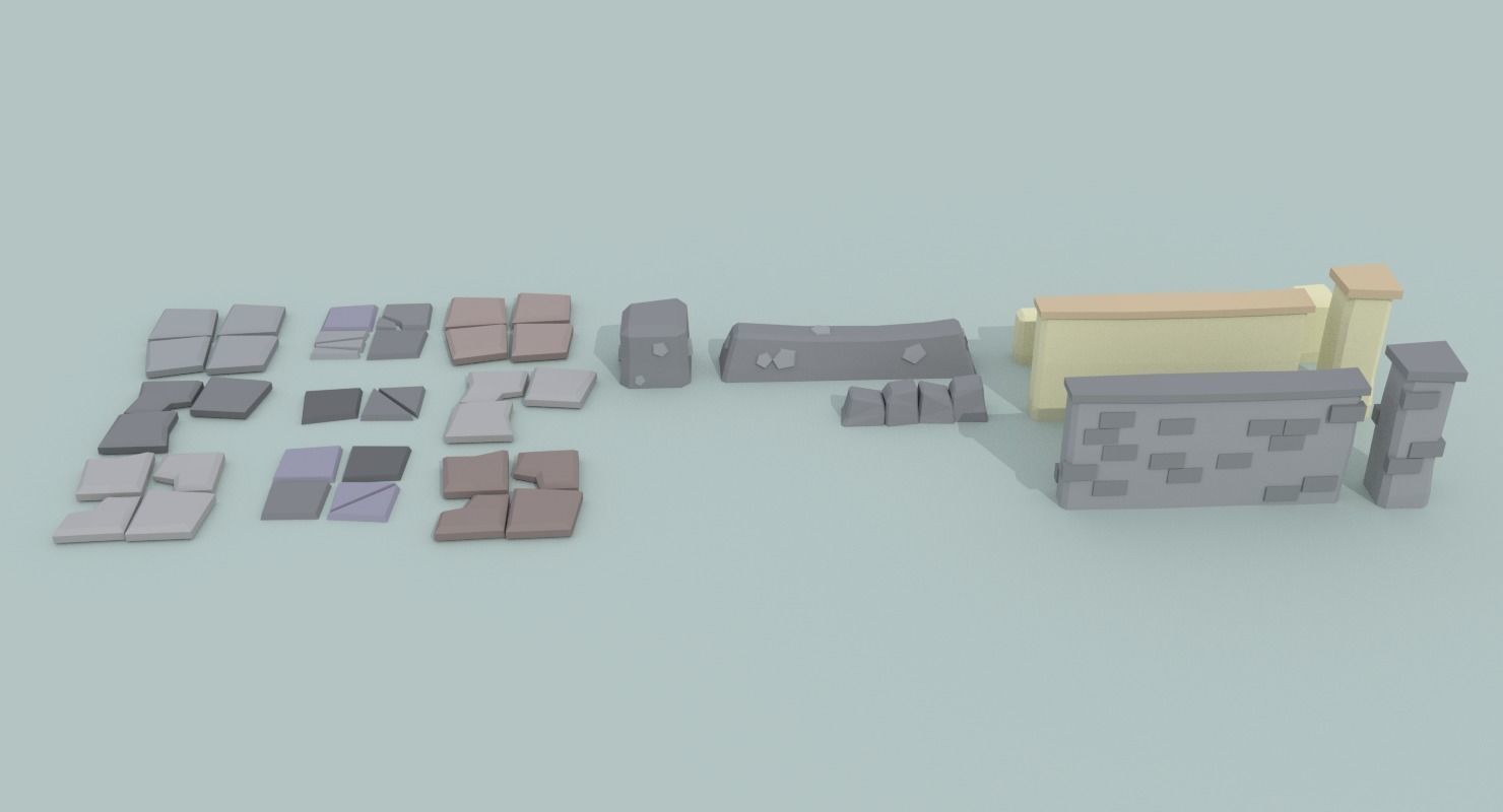 Medieval City Pack Low-poly 3D model_69
