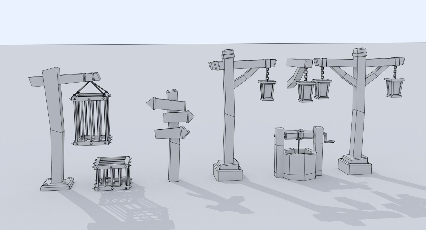 Medieval City Pack Low-poly 3D model_111