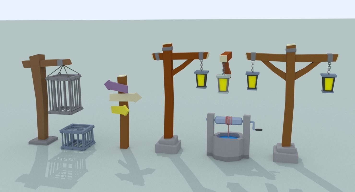 Medieval City Pack Low-poly 3D model_63