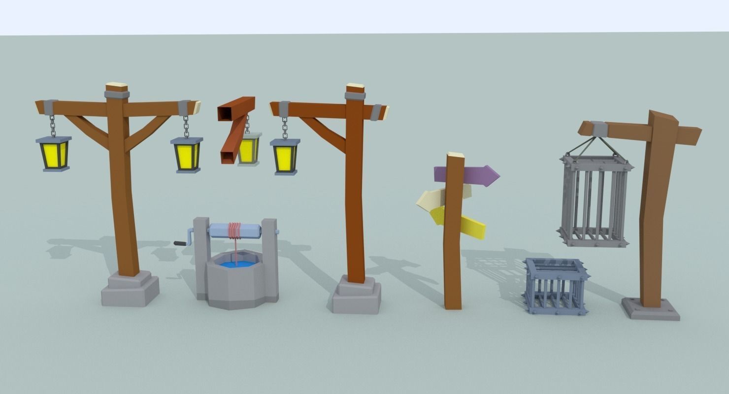 Medieval City Pack Low-poly 3D model_64