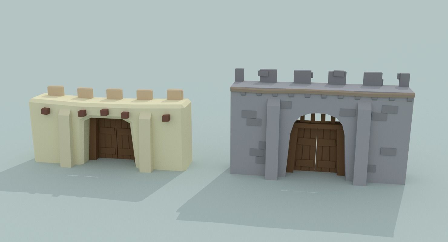 Medieval City Pack Low-poly 3D model_12