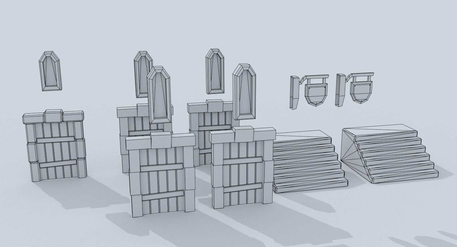 Medieval City Pack Low-poly 3D model_121
