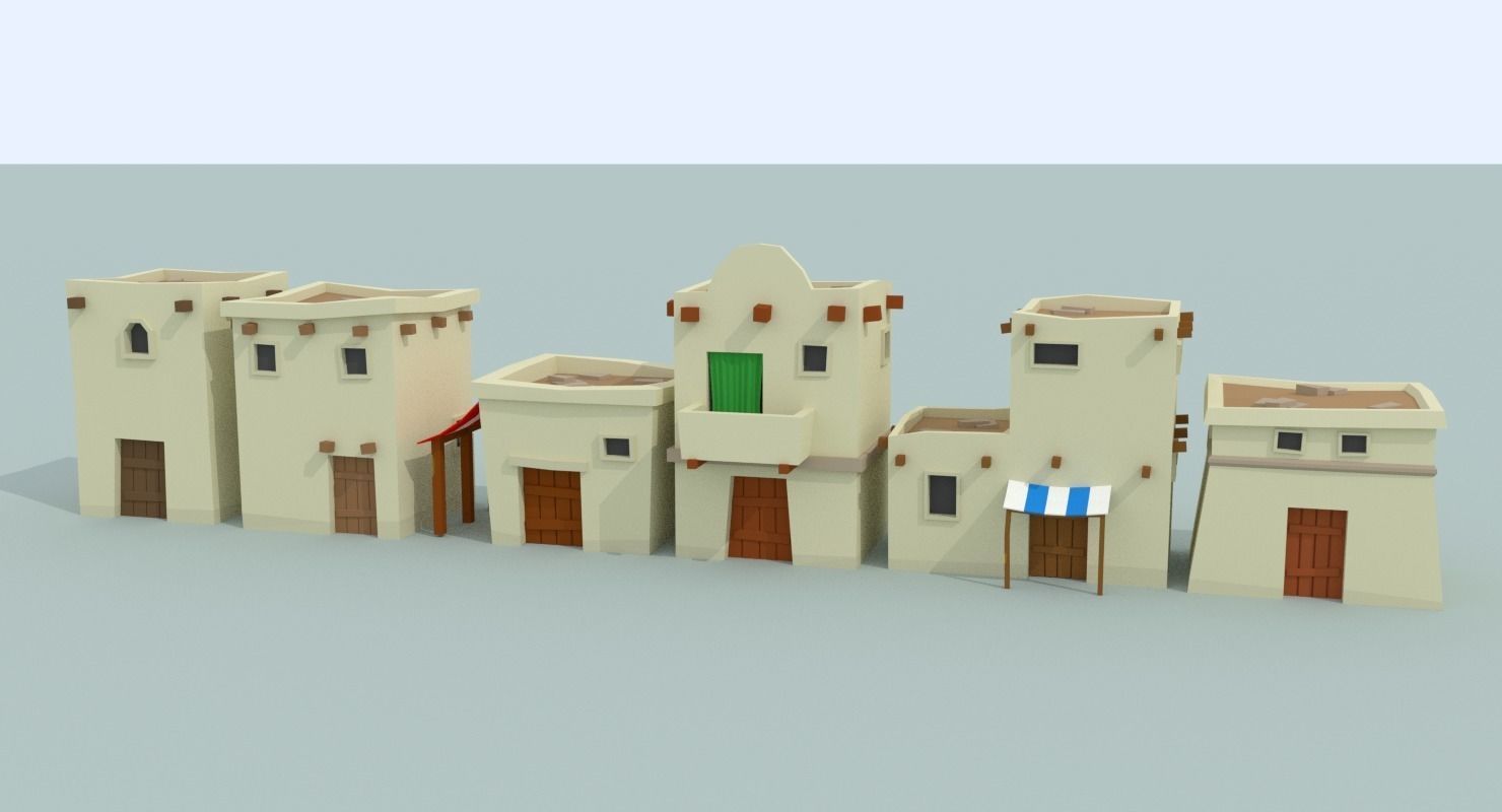 Medieval City Pack Low-poly 3D model_7