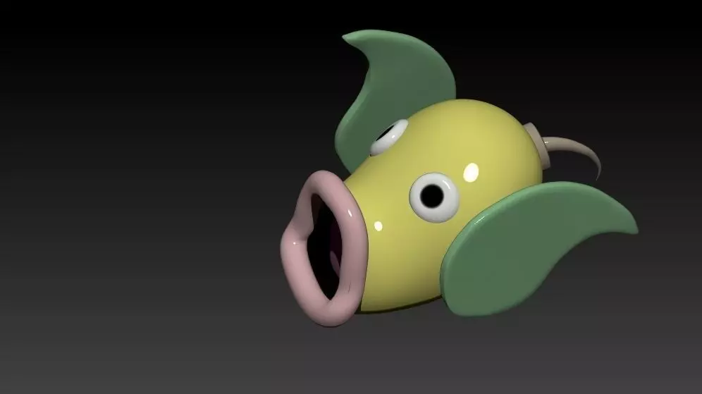 Weepinbell fish with eyes 3D print model_0