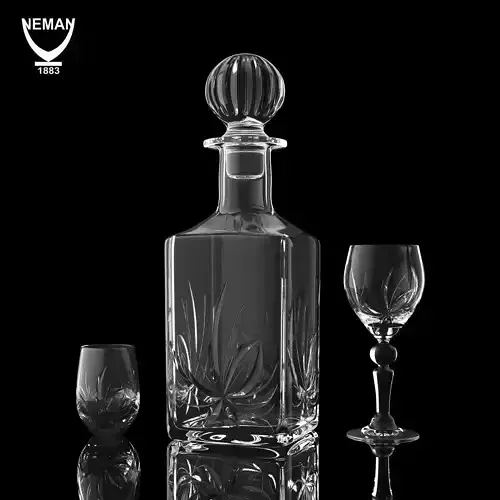 Set 6280 wine decanter Low-poly 3D model