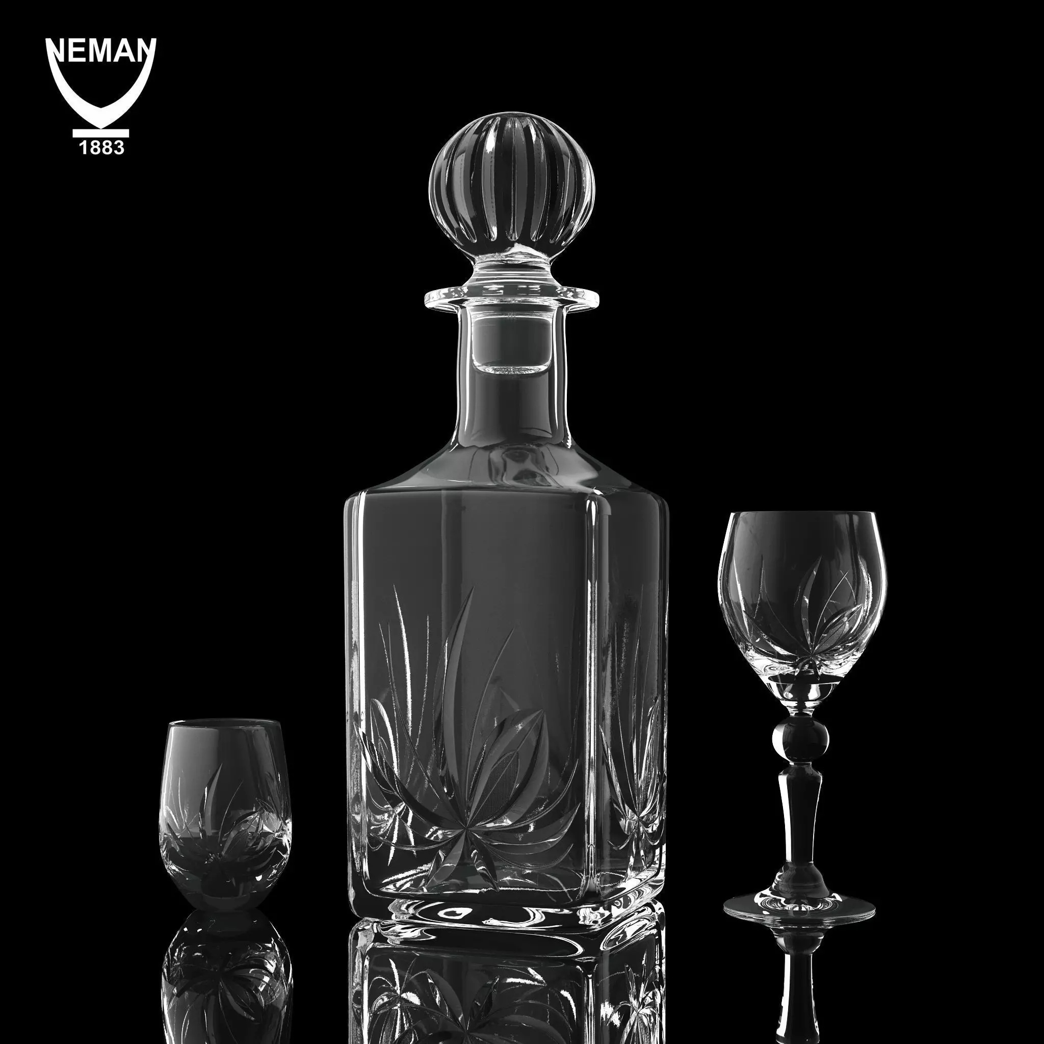Set 6280 wine decanter Low-poly 3D model_0