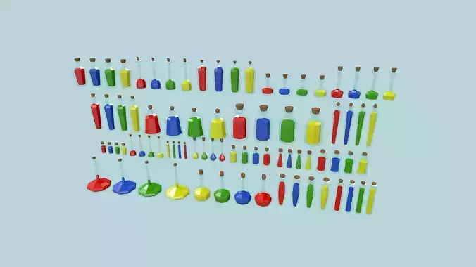 LowPoly Cartoon Potions Pack