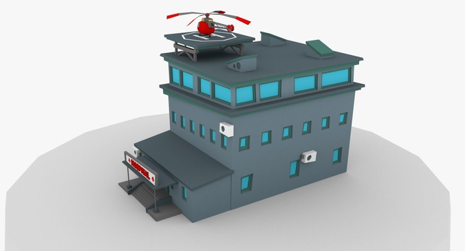 LowPoly Cartoon Hospital