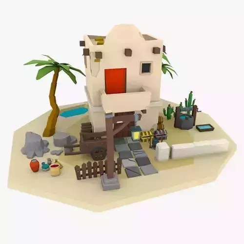 LowPoly Desert Building