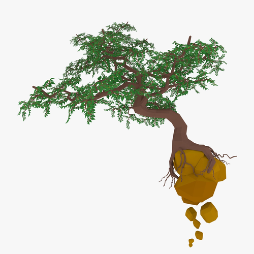 Float Cartoon Tree  3D model