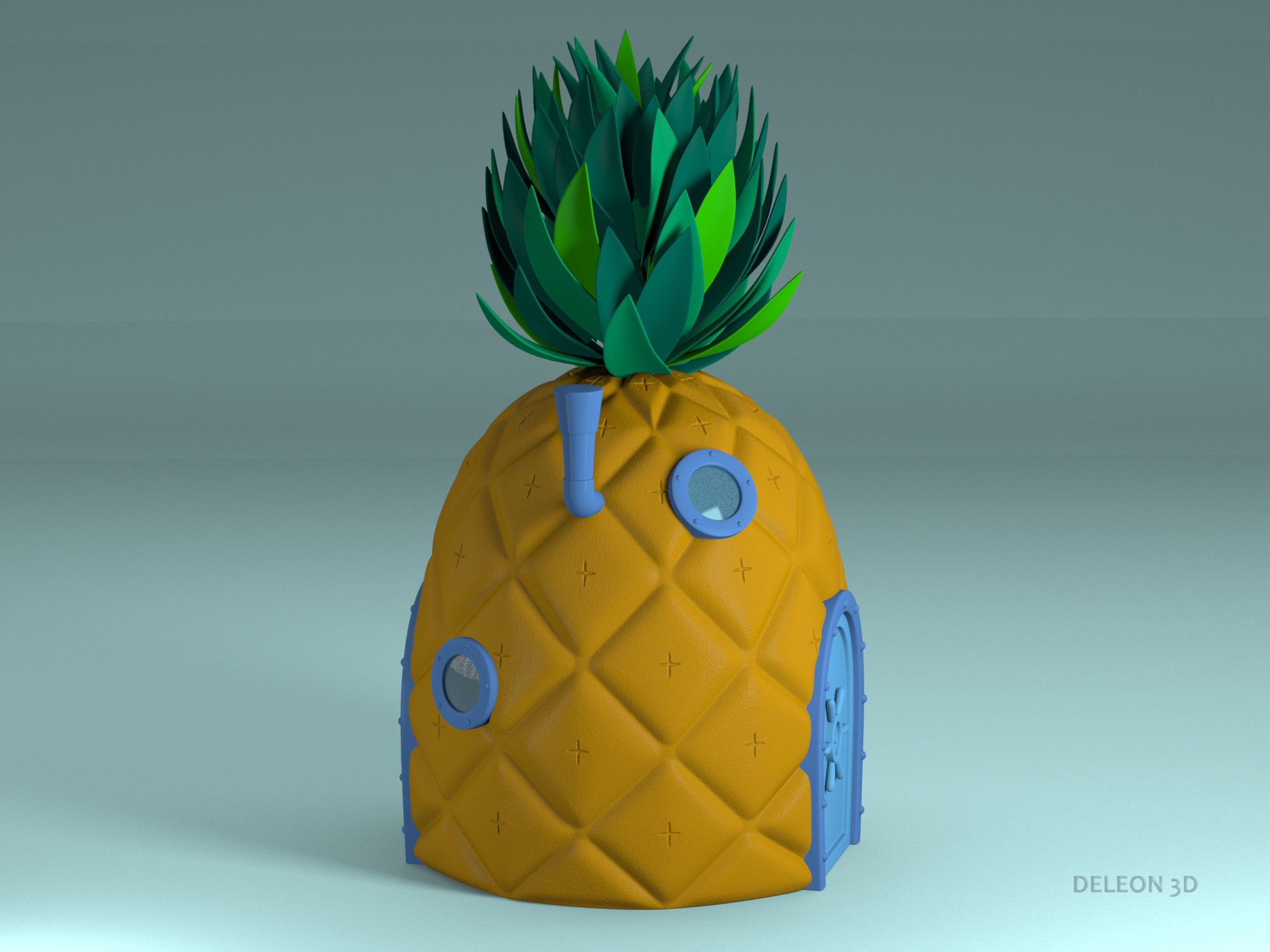 Pineapple SpongeBob 3D model_2