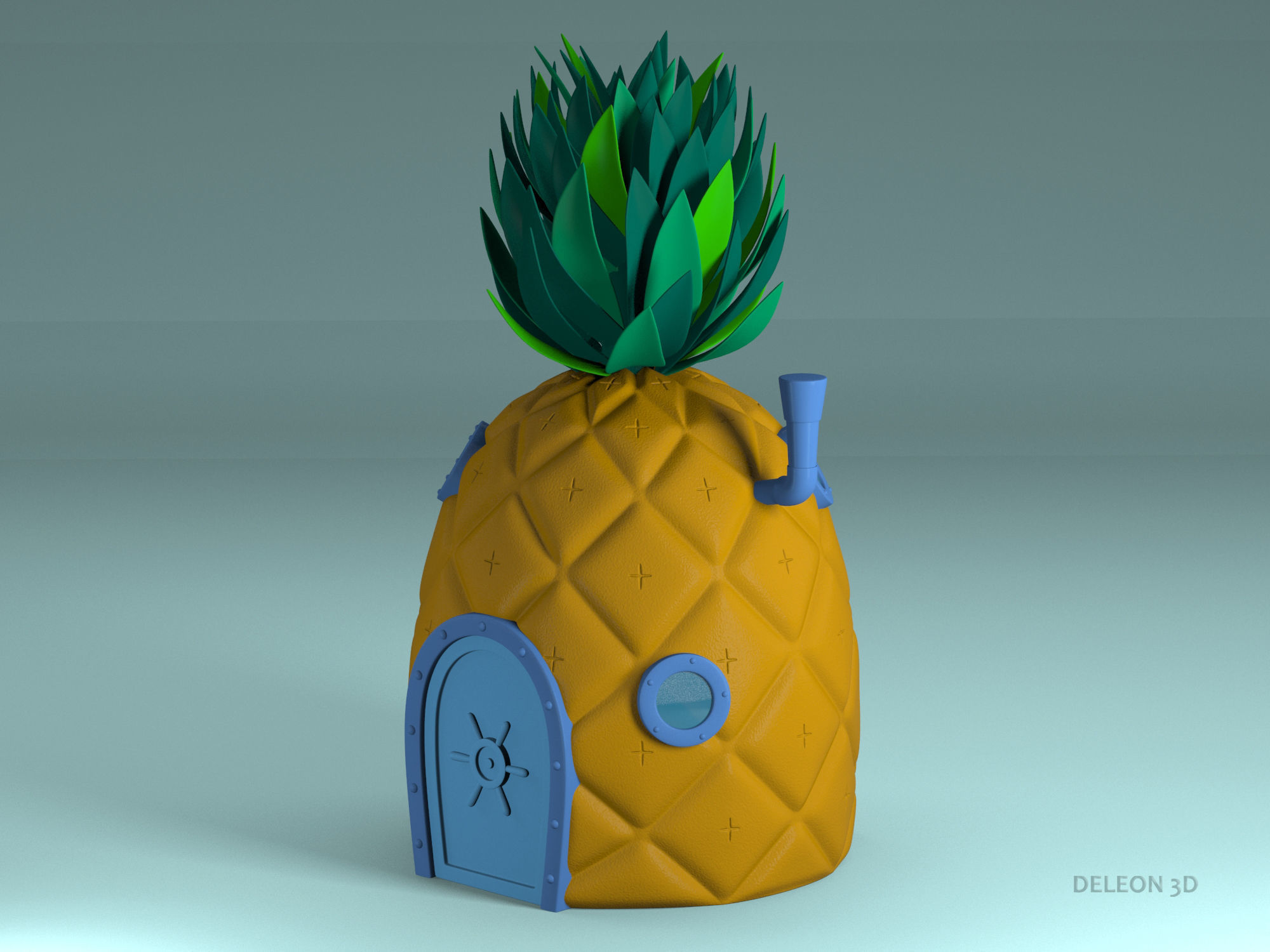 Pineapple SpongeBob 3D model_1