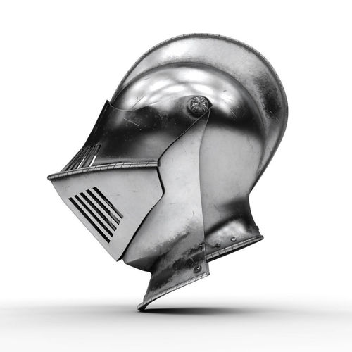 Medieval Knight Armet Helmet 2 3D model