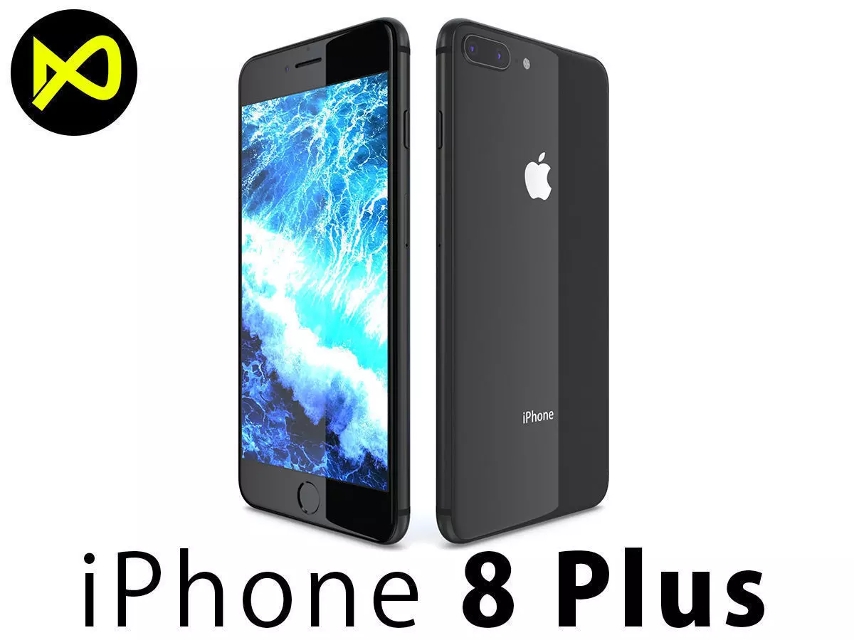 Apple iPhone 8 Plus Space Gray 3D model_0