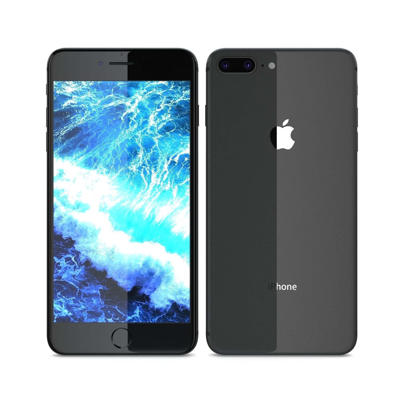 Apple iPhone 8 Plus Space Gray 3D model_23