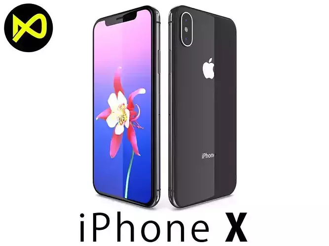 Apple iPhone X - iPhone 10 - Space Gray 3D model
