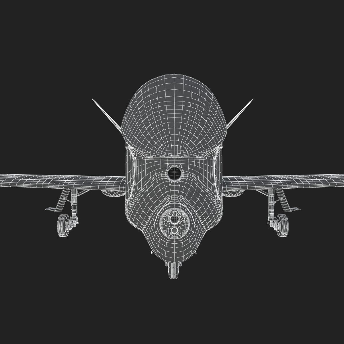 Northrop Grumman RQ-4 Global Hawk Aircraft 3D model_20