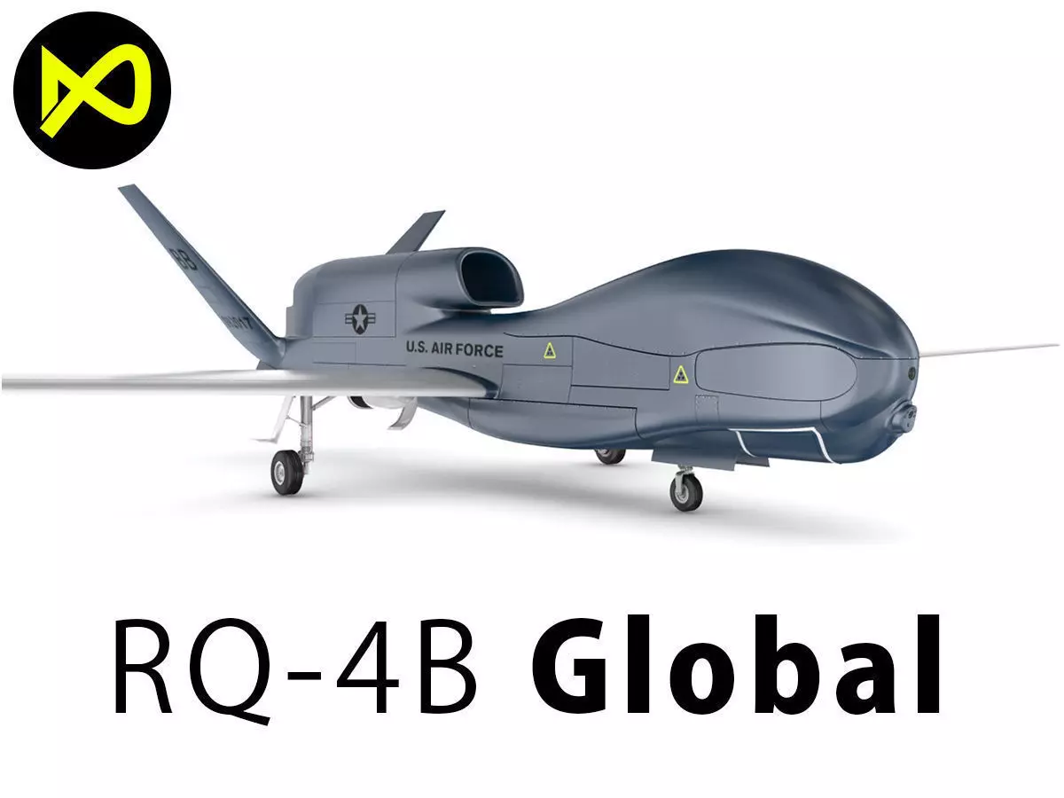 Northrop Grumman RQ-4 Global Hawk Aircraft 3D model_0