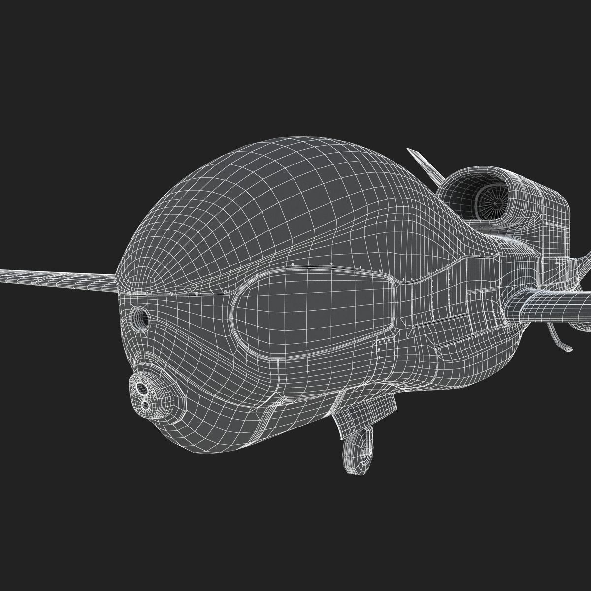 Northrop Grumman RQ-4 Global Hawk Aircraft 3D model_22