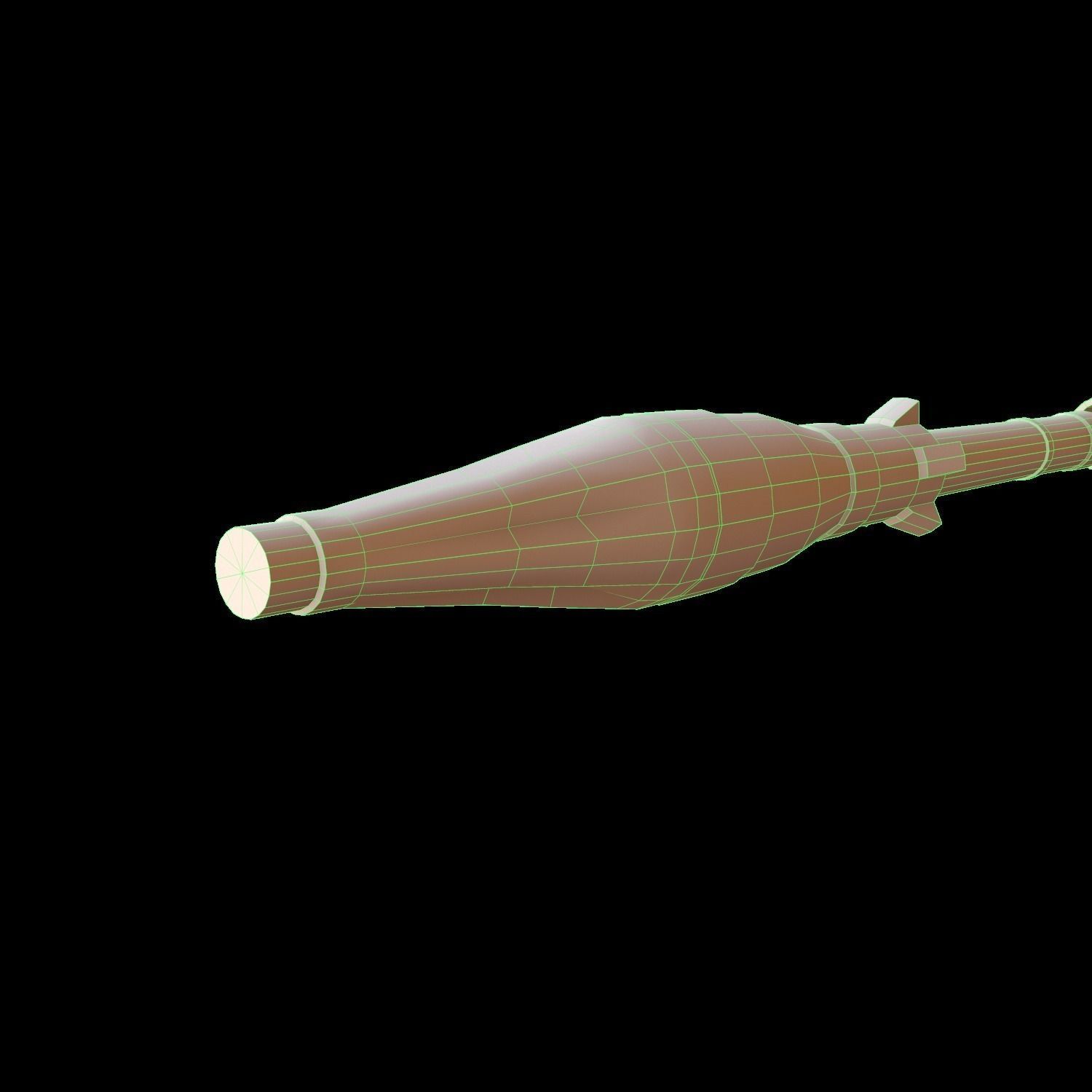 RPG Rocket launcher Gaming weapon Model Low-poly 3D model_7