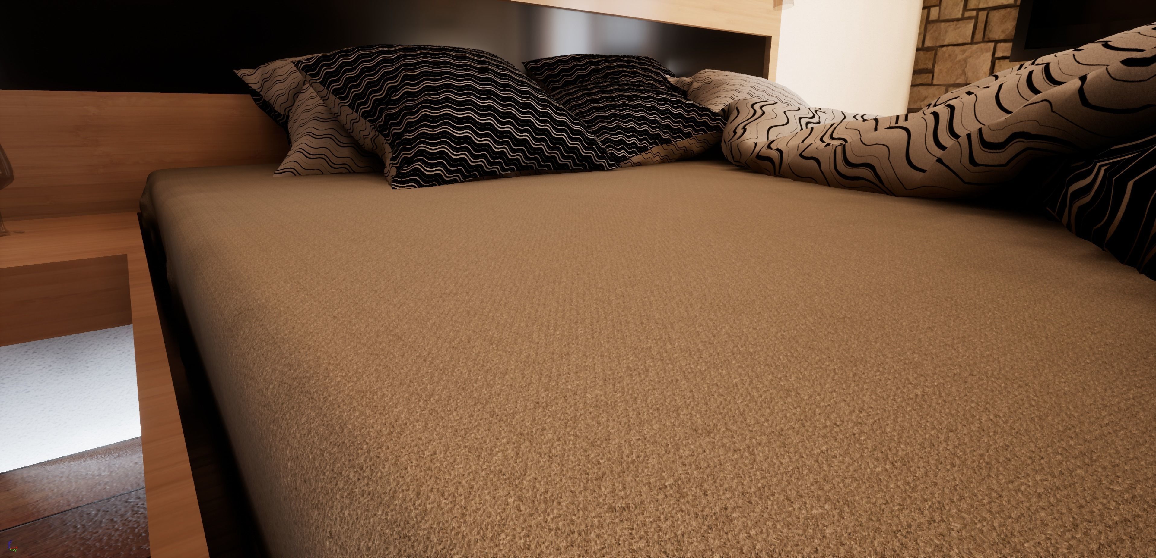 Modern Floating Bed 3D model_18