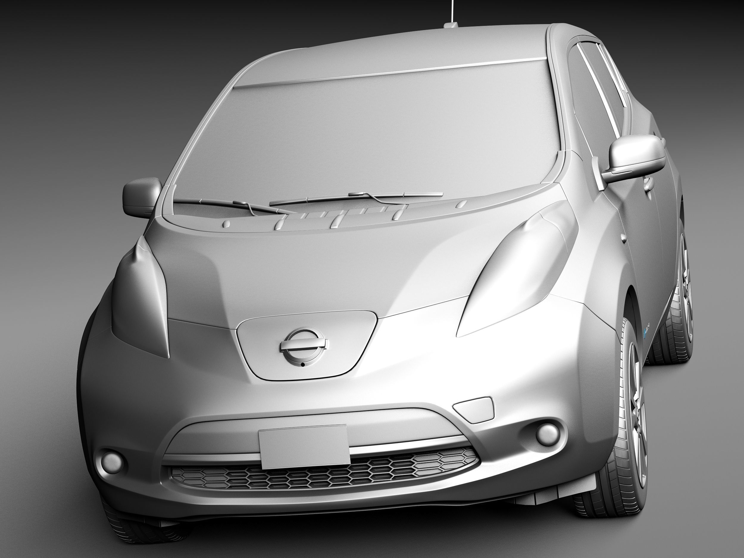 Nissan LEAF 2014 3D model_9