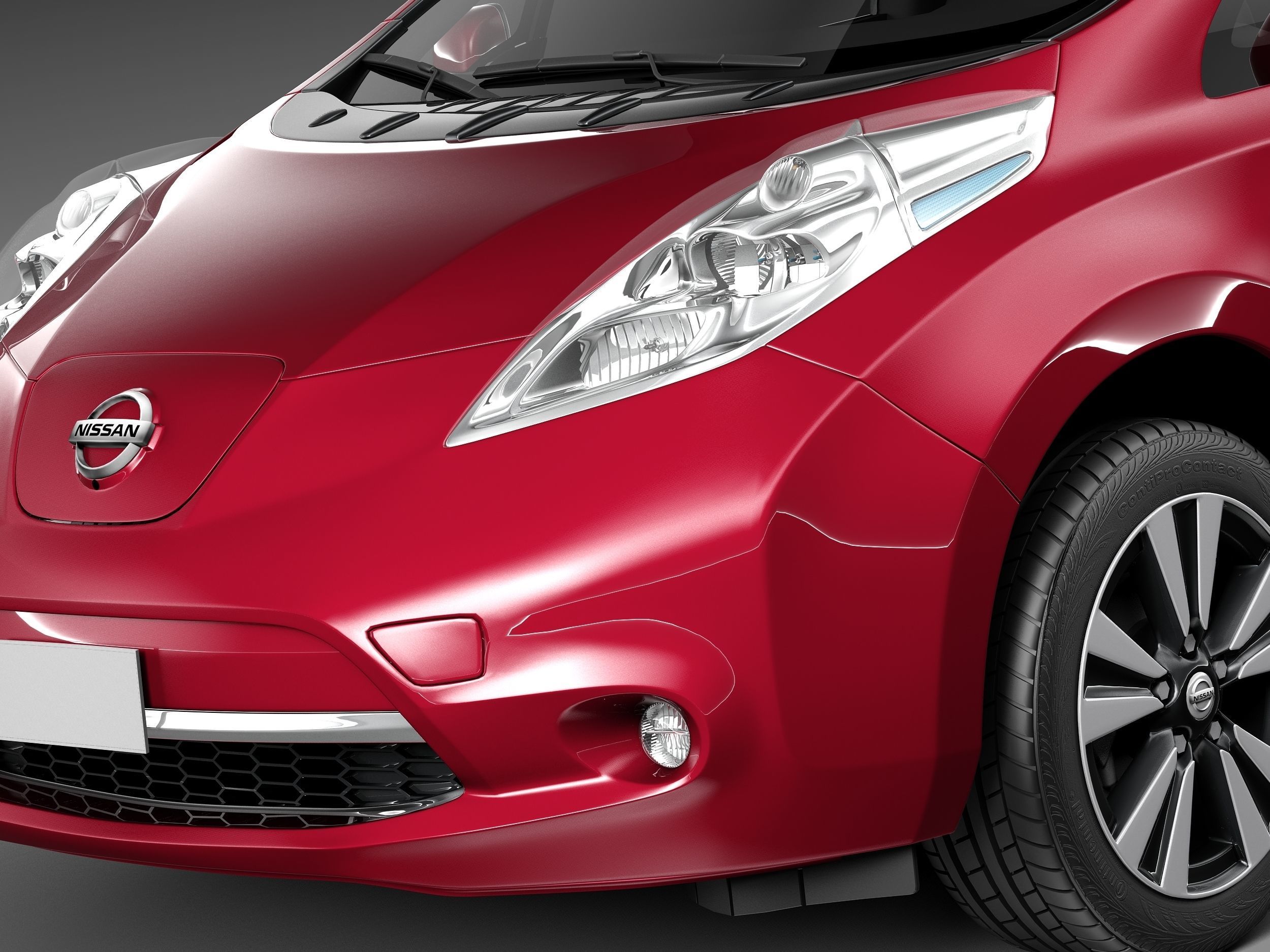 Nissan LEAF 2014 3D model_2