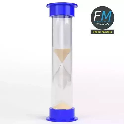 Toy sand timer hourglass 1 3D model