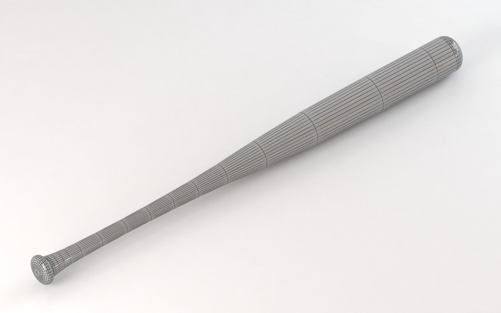Wooden Baseball Bat 3D model_4