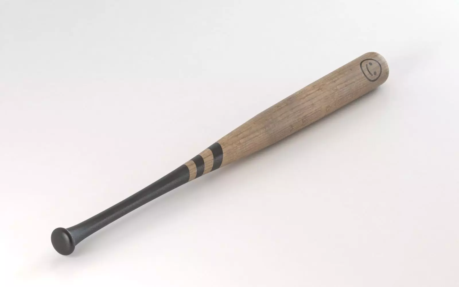 Wooden Baseball Bat 3D model_0