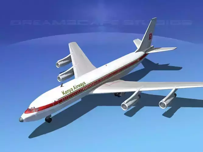 Boeing 707 Kenya Airways 3D model