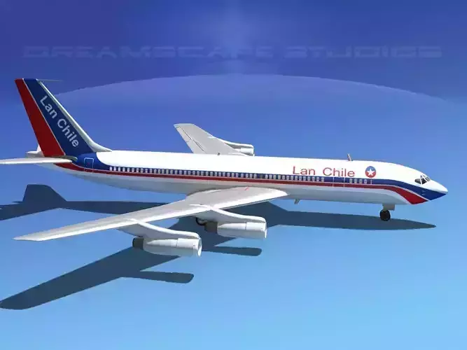 Boeing 707 LAN Chile 3D model