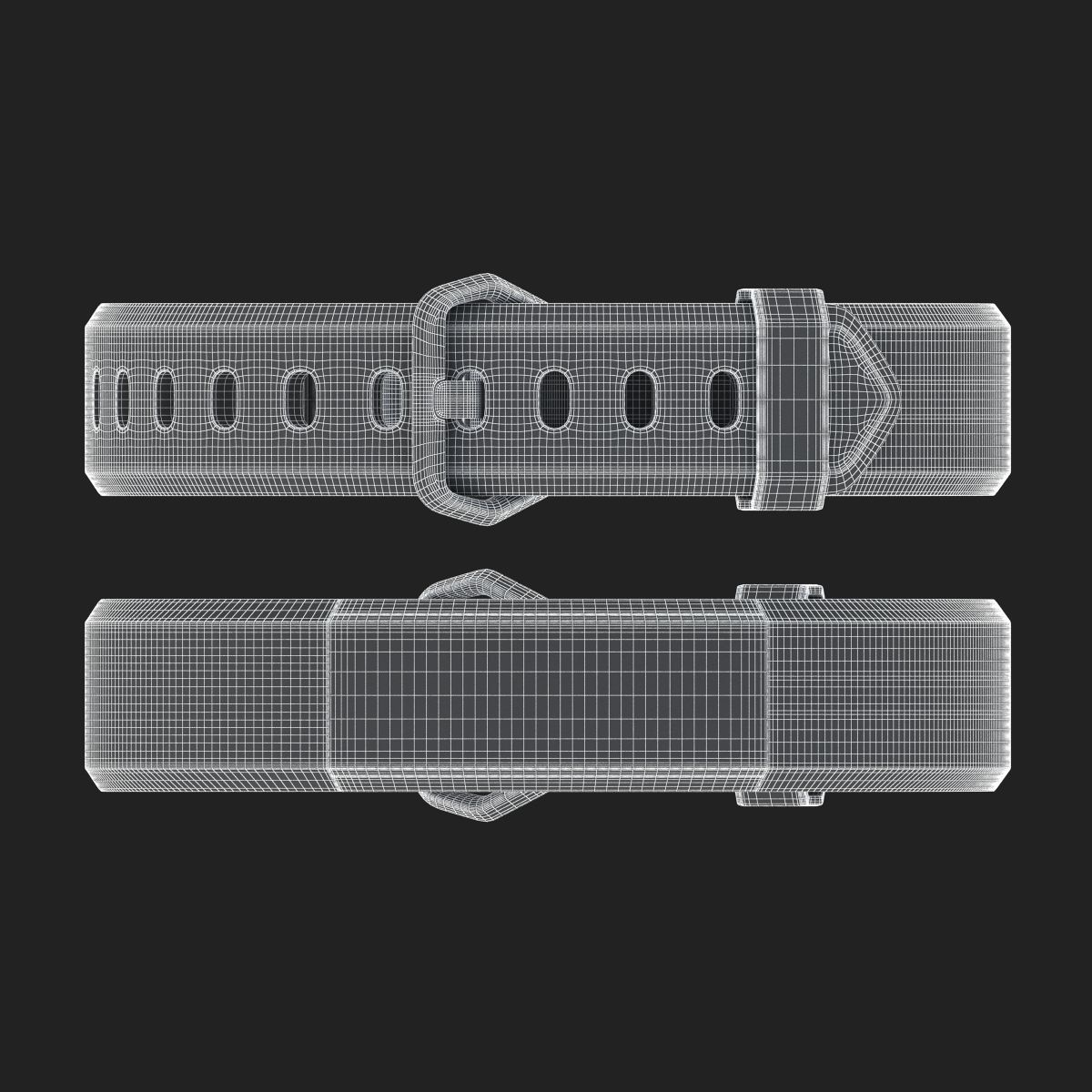 Fitbit Alta HR Blue Gray Steel 3D model_12