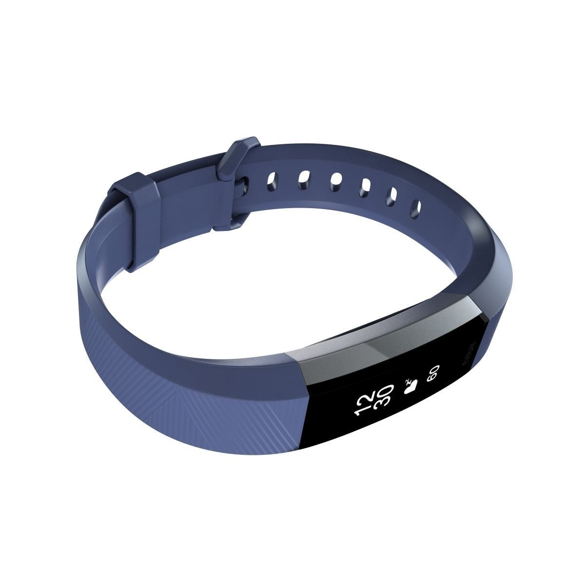 Fitbit Alta HR Blue Gray Steel 3D model_1