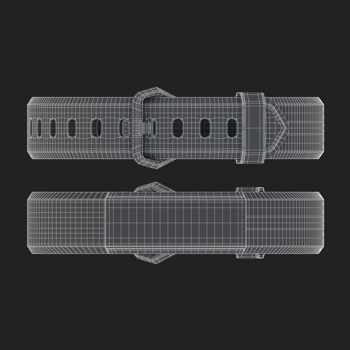 Fitbit Alta HR Blue Gray Steel 3D model_11