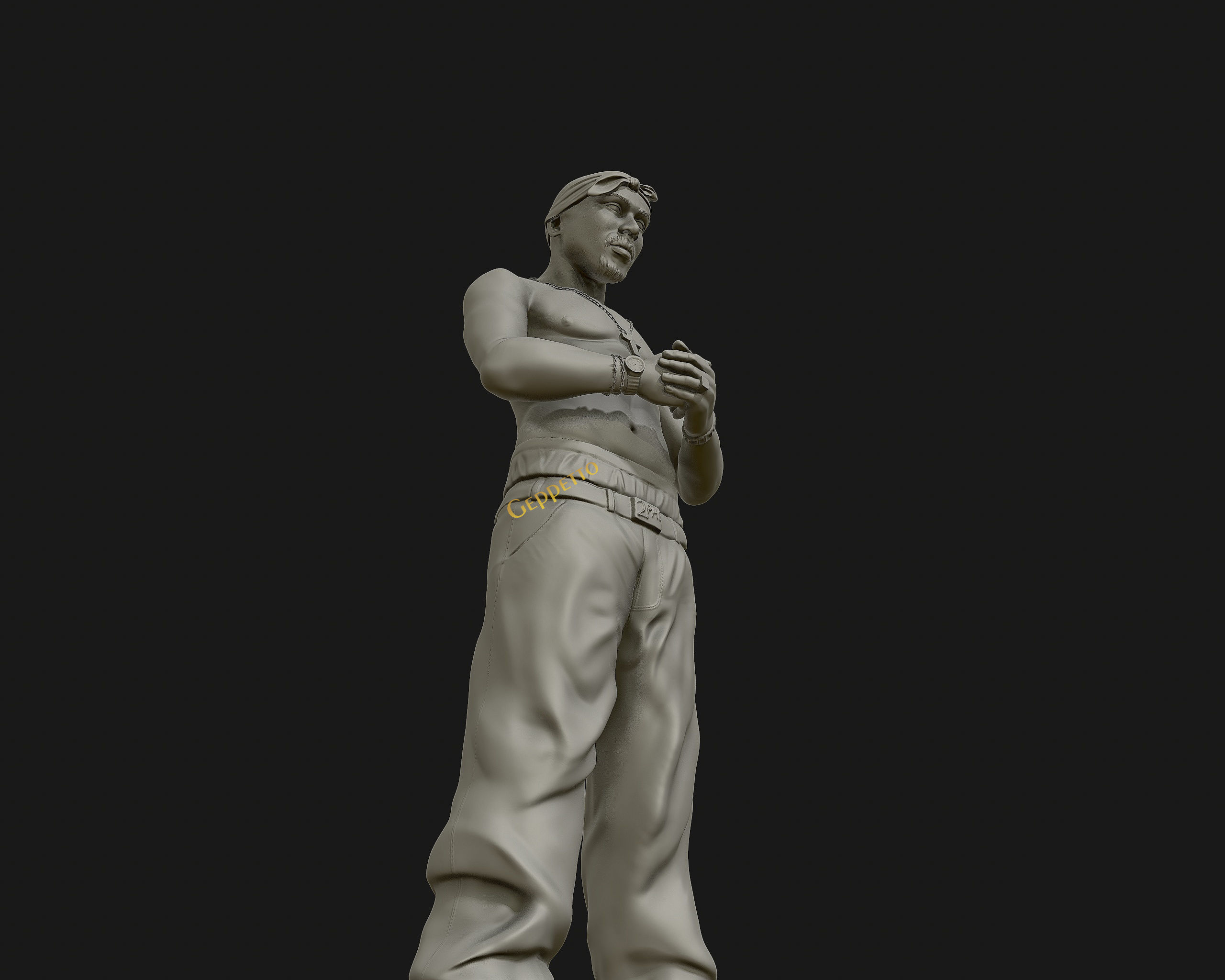 Tupac Shakur 3d sculpture 3D print model_18