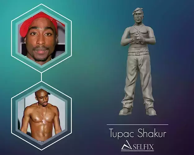 Tupac Shakur 3d sculpture  3D print model