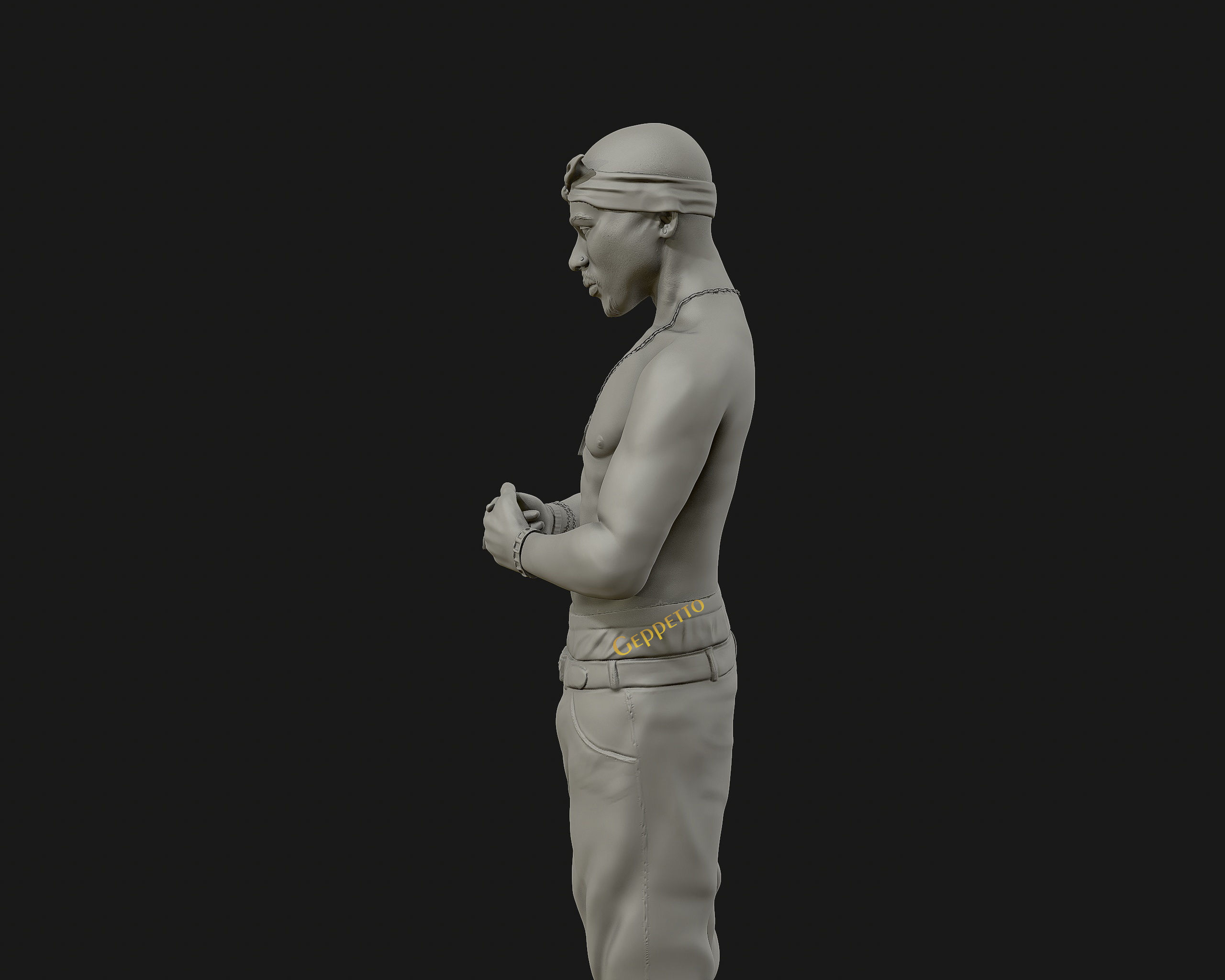 Tupac Shakur 3d sculpture 3D print model_13